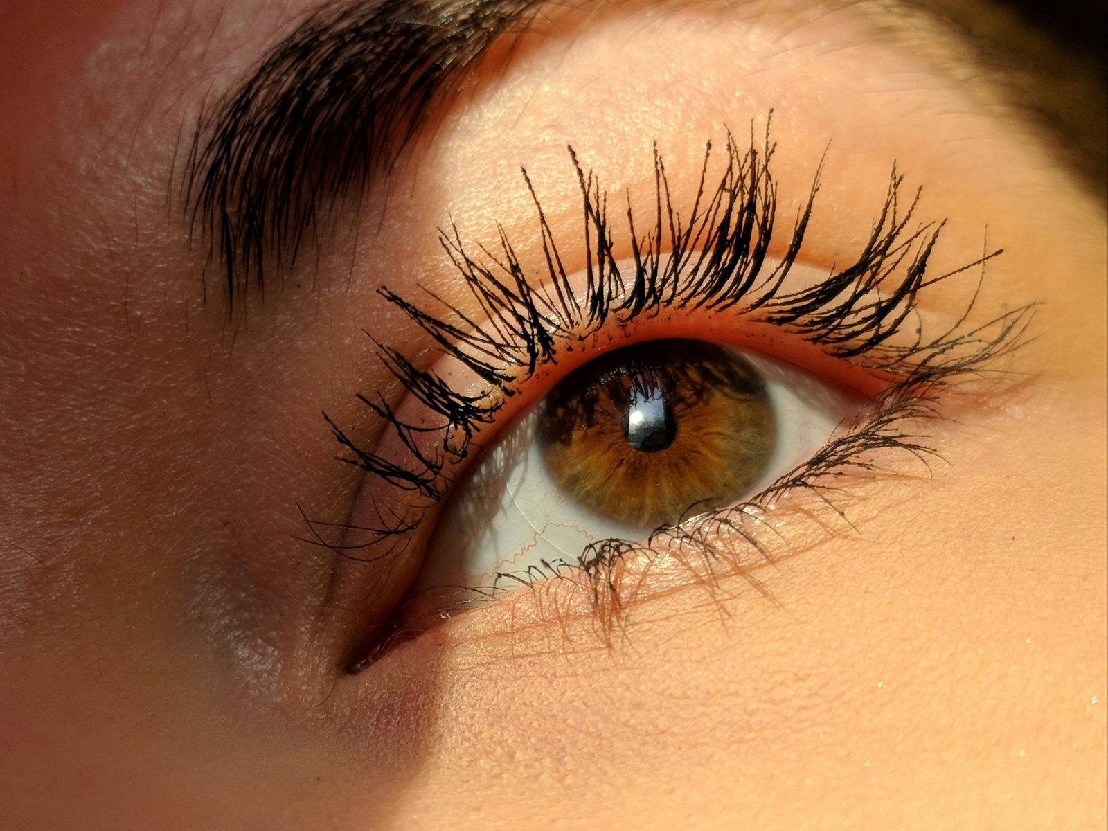 Close-up van wimperextensions